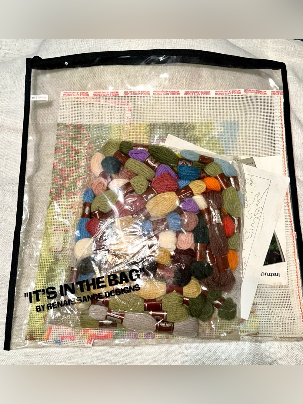 Vintage 90s Candamar Spring Garden Needlepoint Craft Kit New Complete
